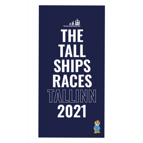 Пляжное полотенце синего цвета из микрофибры THE TALL SHIPS RACES 2021