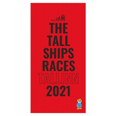 Пляжное полотенце красного цвета из микрофибры THE TALL SHIPS RACES 2021