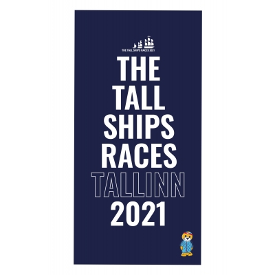 Пляжное полотенце синего цвета из микрофибры THE TALL SHIPS RACES 2021